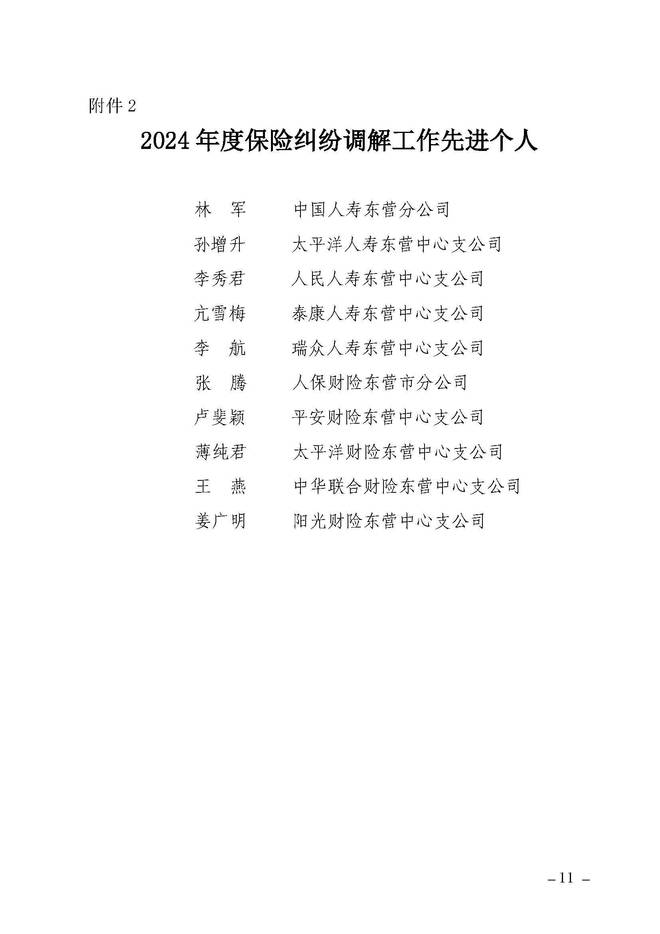 瑞众保险东营中支荣获“2024年度东营保险纠纷调解工作先进单位”称号(图2)